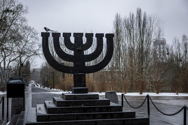 A view of the Babyn (Babi) Yar Holocaust Memorial Center in Kyiv on March 2, 2022. (AFP)