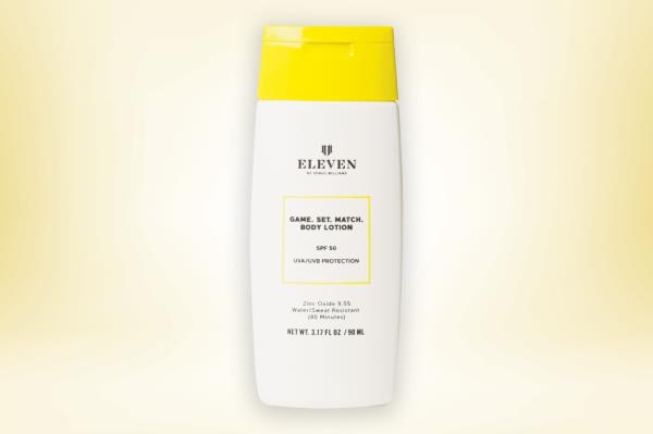 COURT-WORTHY: EleVen by Venus Williams Game. Set. Match. SPF 50 lotion, $38 at CredoBeauty.com