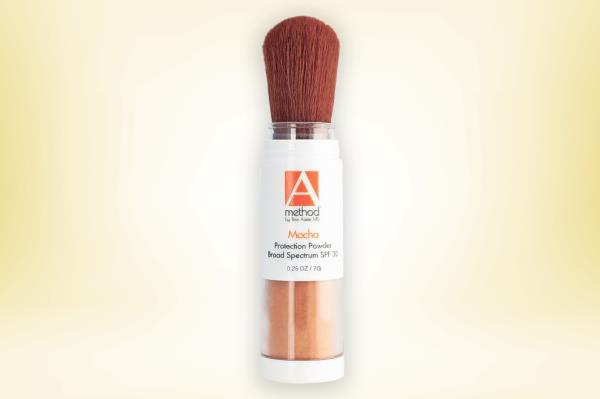  DERM-DEVELOPED: Protection Powder Sunscreen in “Mocha” (available in seven shades and clear), $44 at TheAMethod.com